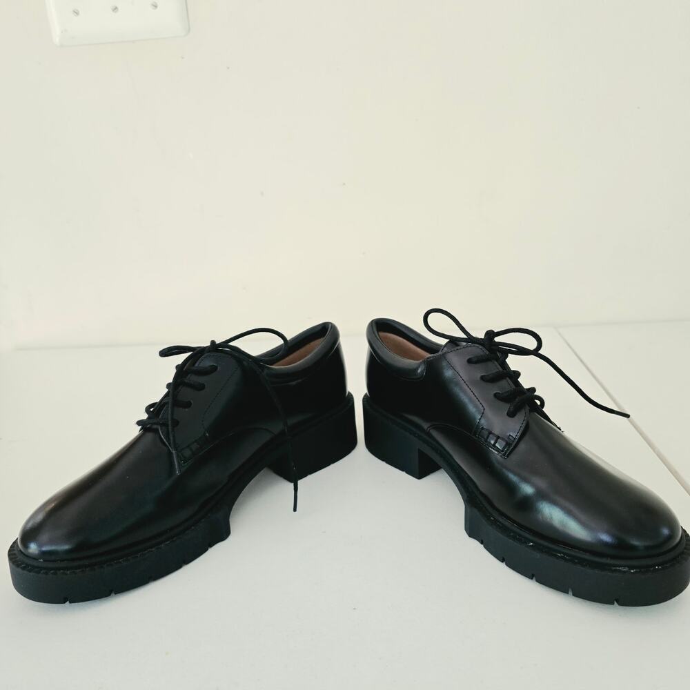 Coach Lyla Platform Derby Black Leather Oxford NEW NWOB Women's Size 10 - Picture 11 of 14